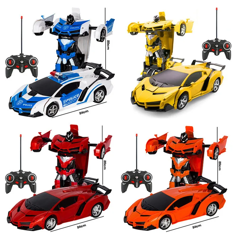 2 en 1 électrique RC enfants garçons jouets en plein air télécommande sport déformation voiture Robots modèle jouet 220628