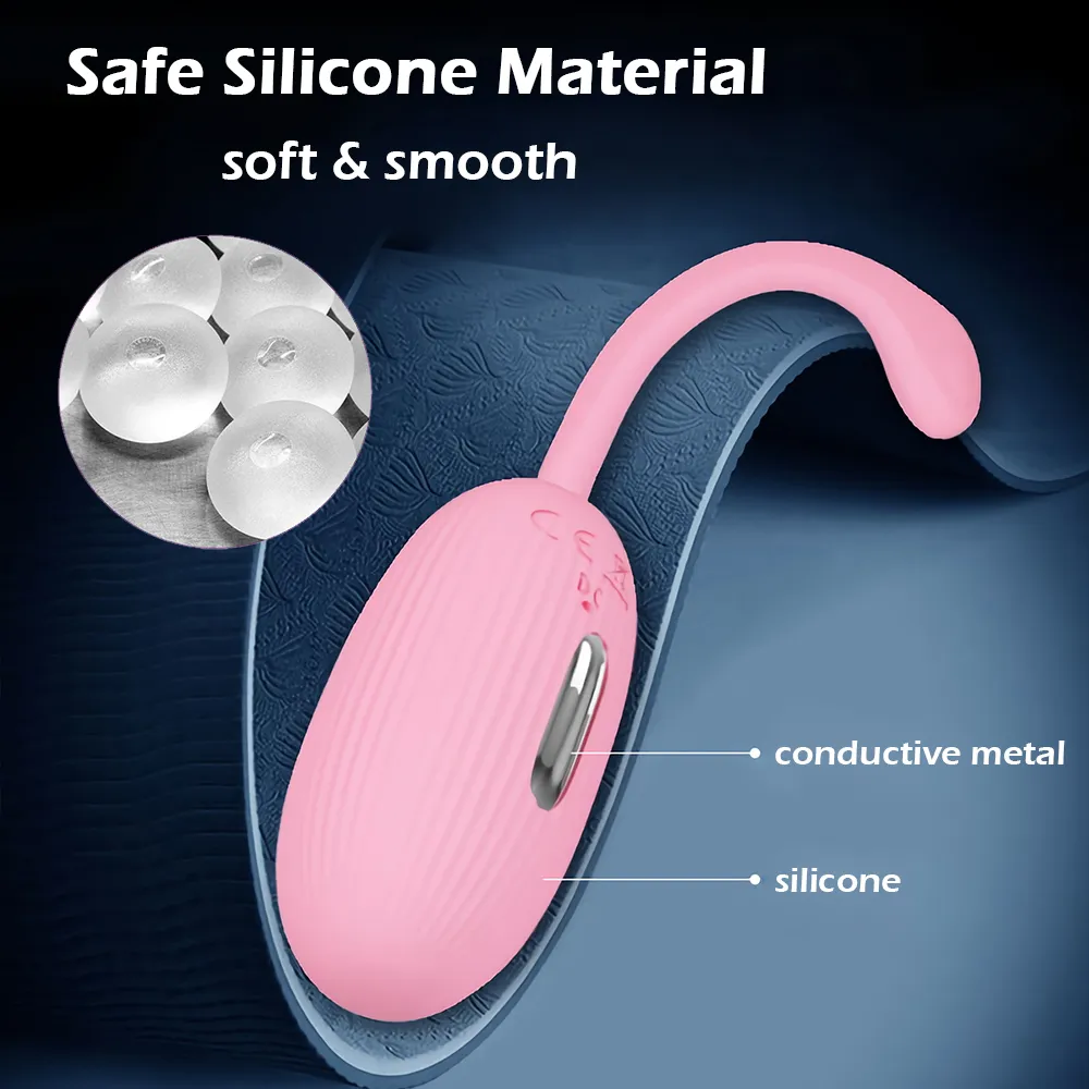 Skönhetsartiklar Electric Shock Vibrator 12 Speed ​​Silicone Vibrator App Bluetooth Wireless Remote Vibring Egg G-Spot Massage Sexiga leksaker för kvinnor