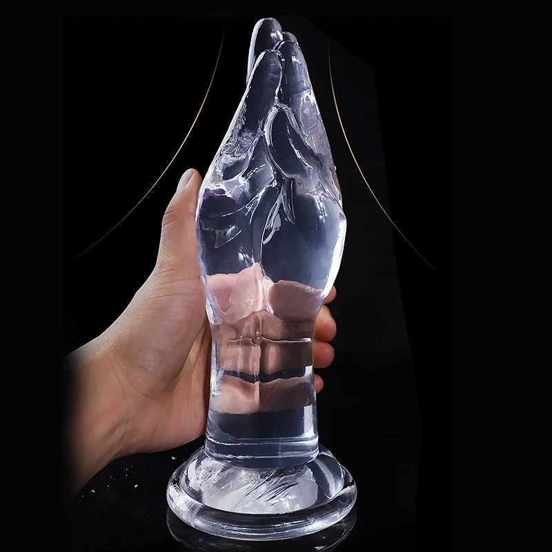 Giant Transparent Fist Hand Anal plug Huge Dildo Extreme Big Realistic Expander Suction Cup sexy Product for Women