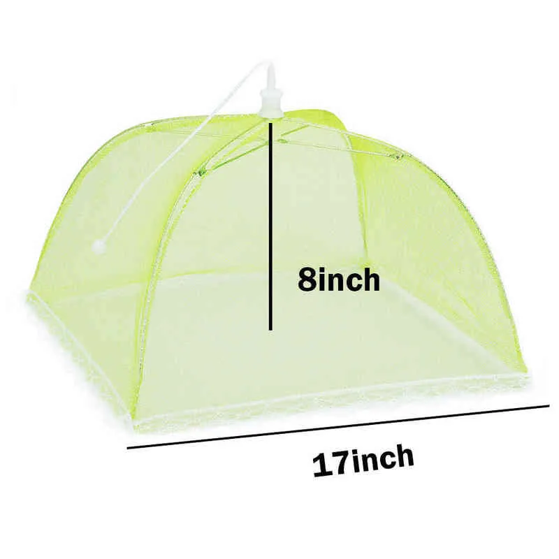 Pop-up Mesh Food Covers Forma di ombrello Mesh Screen Food Covers Protect Food Cover Tent Dome Net Anti Fly Mosquito Umbrella Y220526