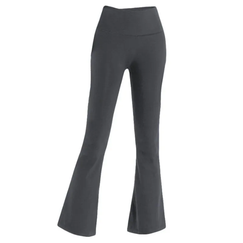 Groef Fitness Gym Vrouwen Elastische Brede 088 Been Flare Broek Leggings Hoge Taille Dunne Zomer Flare Pant6376228