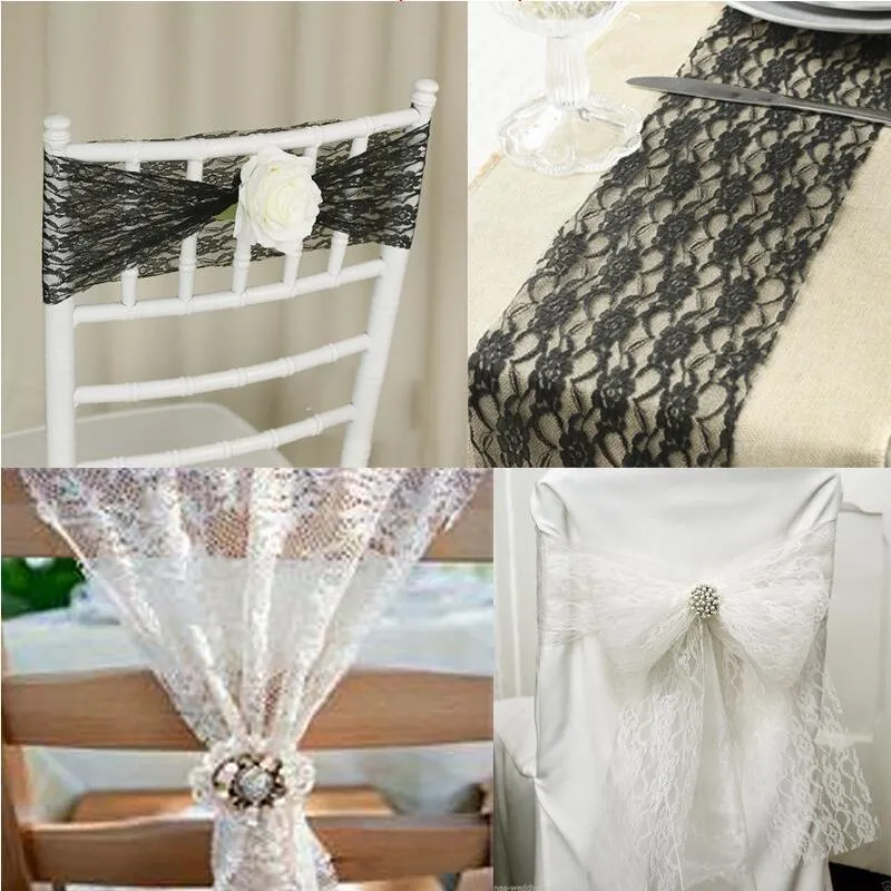Lace Roll Organza Spool Fabric ribbon 12" x10 Yard Netting Fabric DIY Wedding Event Party Chair Sash Bow Table Runner Decoration