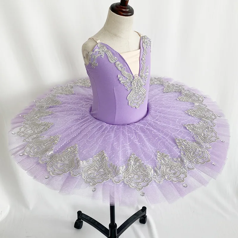 Fantasia de Balé Profissional Bailarina Clássica Balé Tutu Para Criança Criança Menina Adulto Princesa Panqueca Tutu Dança Balé Vestido Menina 220808