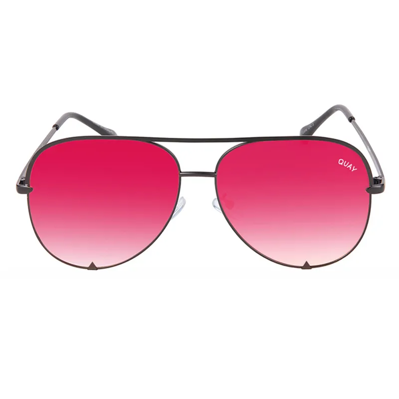 Óculos de sol piloto de alta chave moda feminina quay marca design viajar óculos de sol para mulher gradiente lasies feminino muje2550