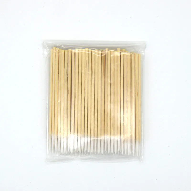 Jednorazowe bawełniane macki lint darmowe mikro szczotki z drewna bawełniane pąki wymazy ucho czysty kij rzęs przedłużający narzędzie do usuwania kleju