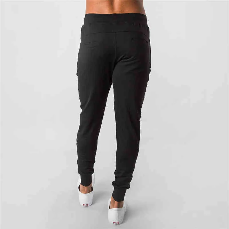 Black Casual Pants Men Joggers Slim Sweatpants Running Sport Track Pants Male Gym Fitness Bodybuilding Training Cotton Trousers G220713