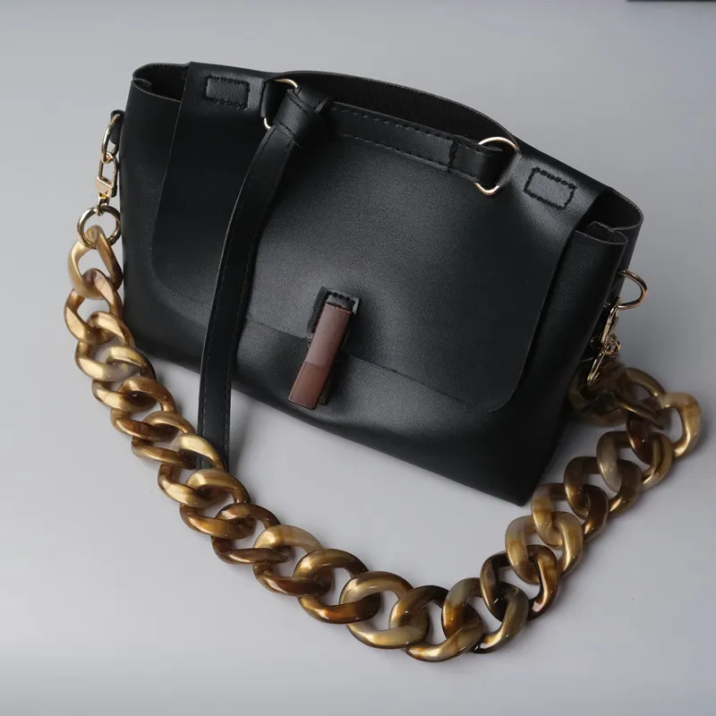 Fashion Woman Bag Accessory Detachable Parts Replacement Chain White Green Resin Luxury Strap Women Acrylic Shoulder Chain 220610