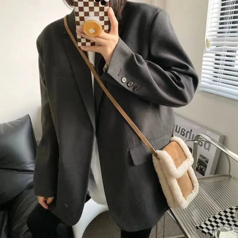 Fashion Brand Women's Plush Mobile Phone Bag Leisure Vertical Crossbody Rabat