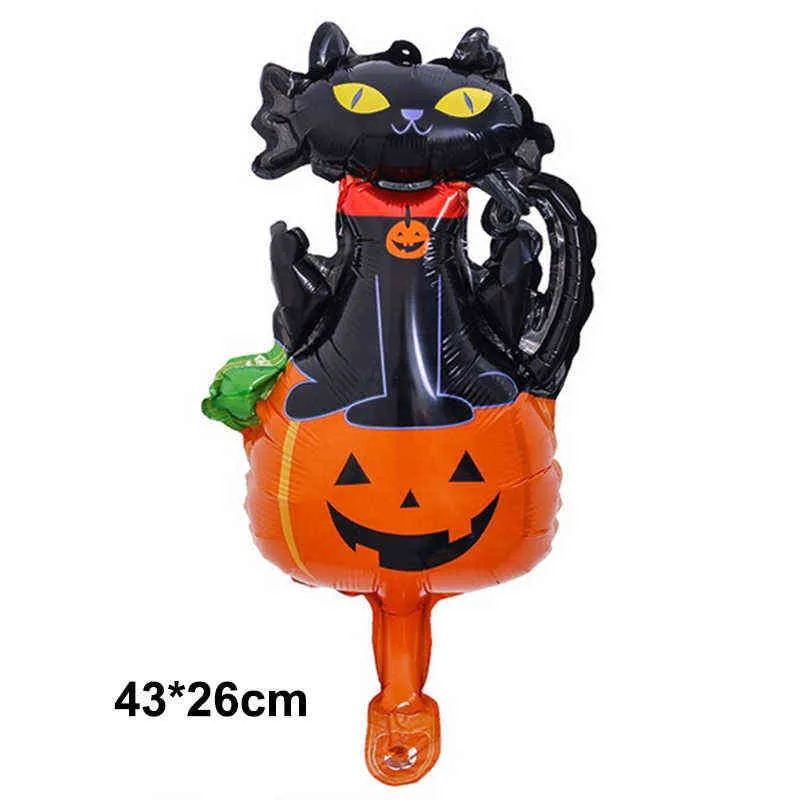 Mini Halloween Foil Balloons Strega Fantasma Gufo Mago Zucca Ragno Mostro Fantasma Albero Mini Palloncino Decorazioni feste di Halloween L220621