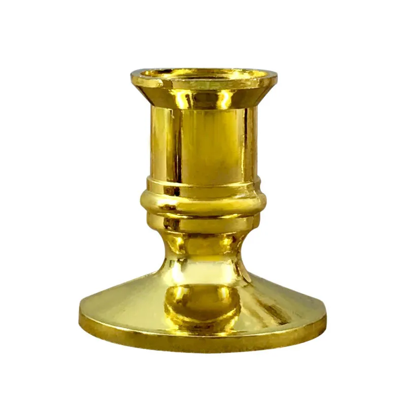 10x Gold Pillar Candle Base Titador Stick Stick Festa de Natal Decora￧￣o 220809