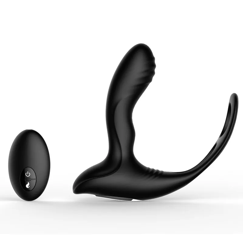 Thierry Wireless fjärrhaltig manlig prostata massager vibrerande skurk erektionsförstärkare med uppvärmning vattentät analstimulator för män