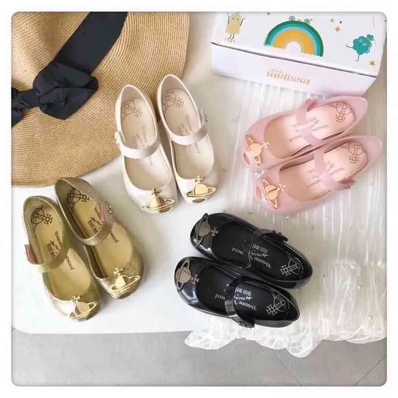 Nya Mini Melissa Children's Sandals Princess Neptune Girls Sandals barn Baby Fashoin Beach Sandals Toddler Melissa Shoes HMI057 G220523