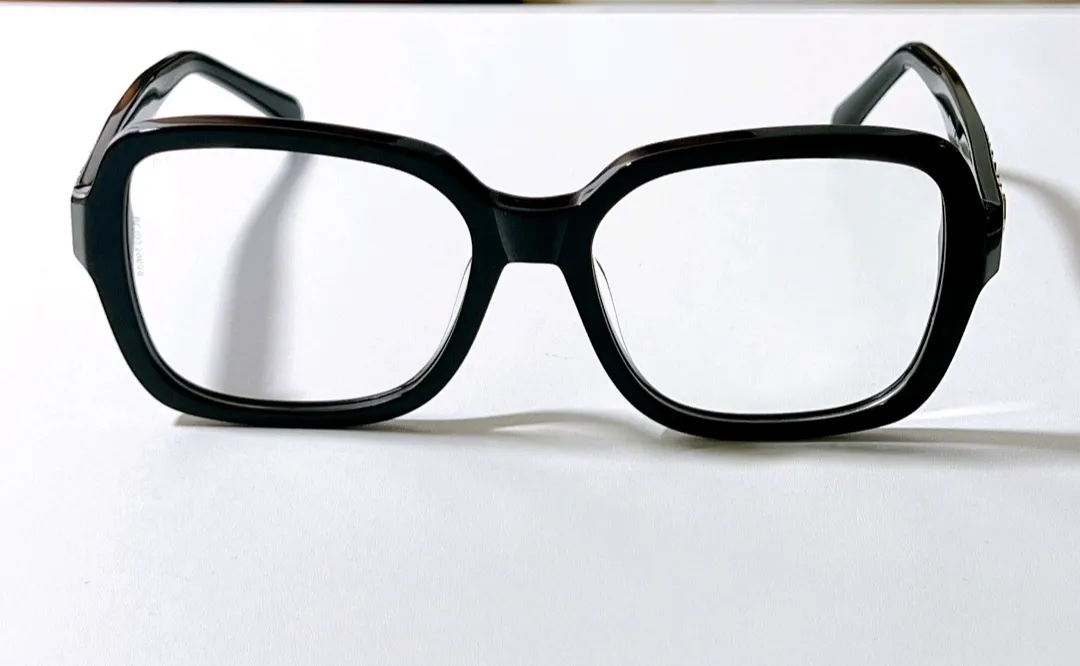 여성 스퀘어 안경 안경 블랙 골드 프레임 투명 렌즈 광학 안경 프레임 안경 182y