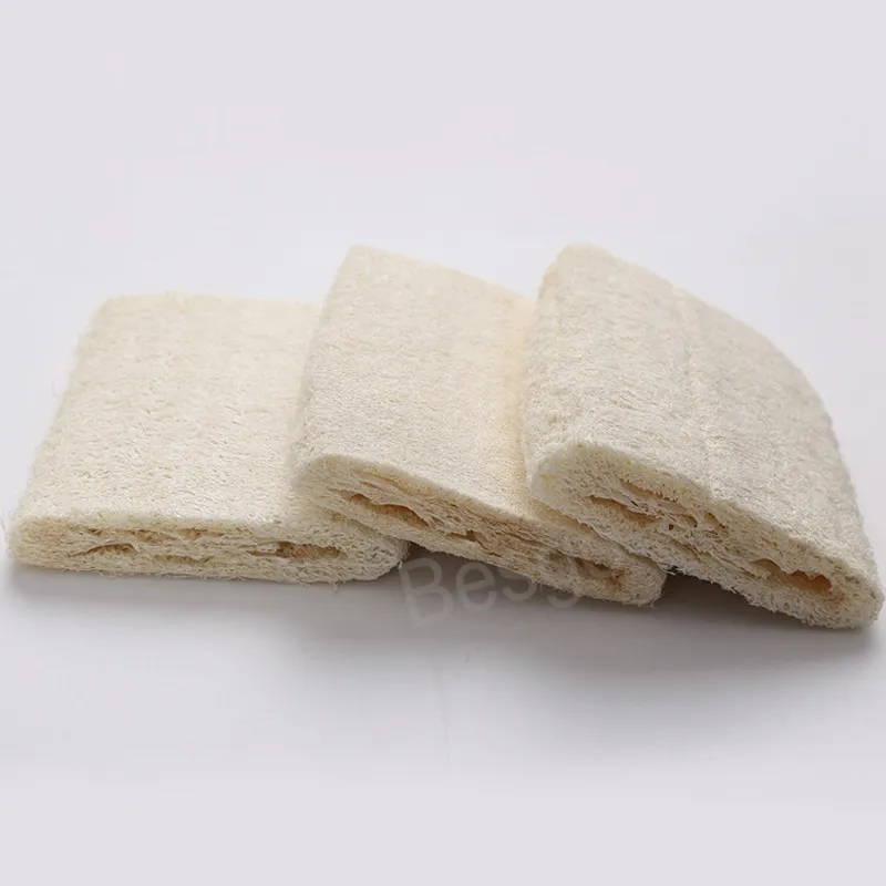 Natural Loofah Esponja Loofah Plato Cepillo de limpieza Luffa Jabón Baño Ducha Herramienta Accesorios de baño Cocina Suministros limpios BH6403 TYJ