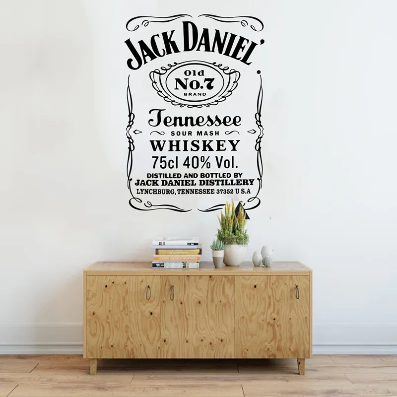 Modern Large Peaky Blinders Pub Whisky Wall Sticker Bar Kitchen Drink Wine Quote Garage Bar Man Cave Wall Decal Vinyl (1)