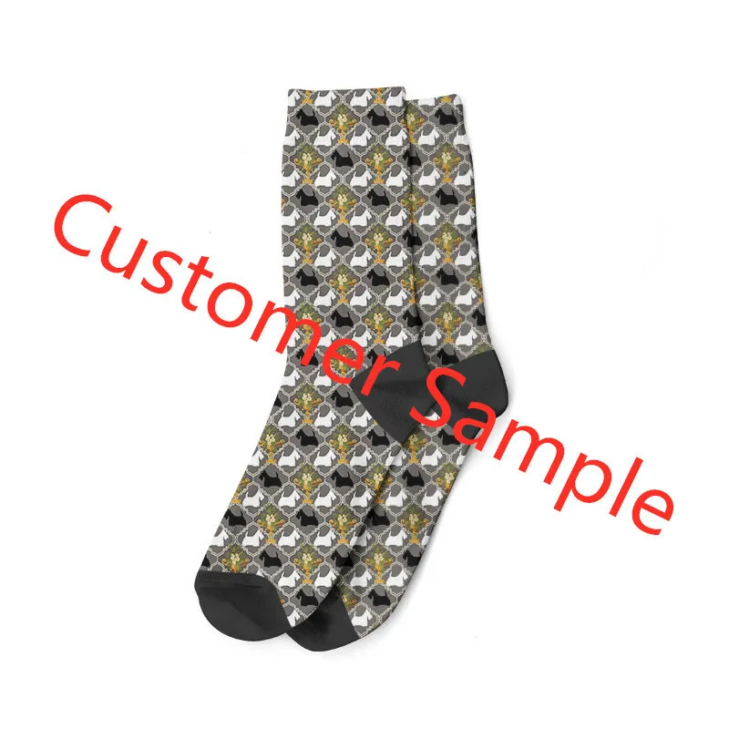 Factory Custom Long Socks Fashion 3D print ontwerp Karakter Landschap Men Women Casual Winter Warm Kalf voor Gift 220706