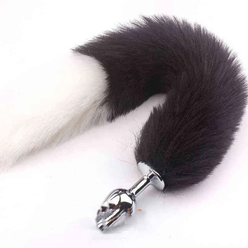 Sexy Faux Fox Metal Butt Plug Tail Conjunto com Hairpin Kit Butt Plug Anal Tail Prostate Massager Butt Plug para casal Cosplay 2020 Y220427