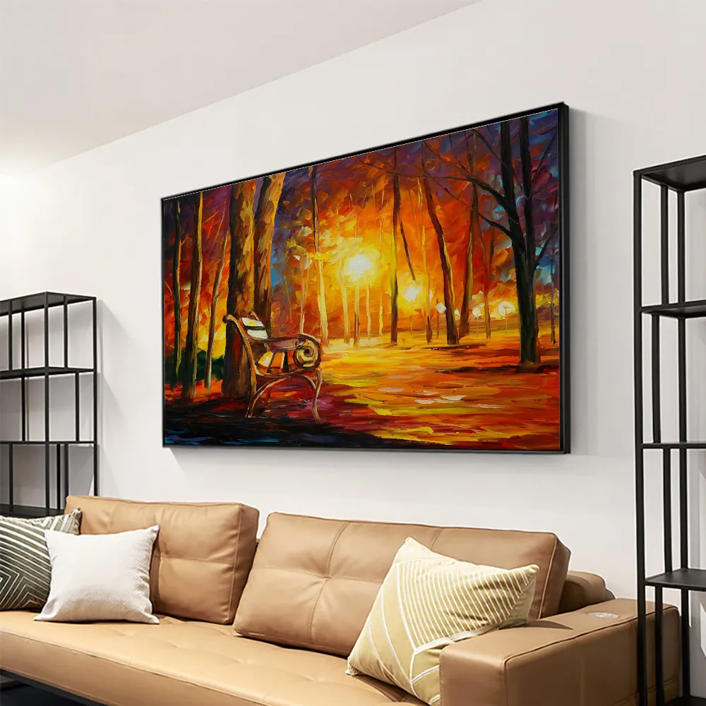 Abstract Landscape Knife Art Oil Painting On the Wall Art Canvas Pictures Modern Art Posters And Prints For Bedroom Wall Cuadros