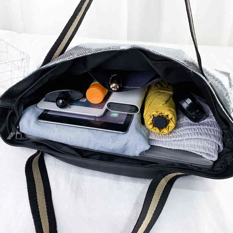 イブニングバッグの大容量の文字スパンコールトートクロスボディカジュアルデザイナービッグショルダーメッセンジャー女性旅行ショッピング220630