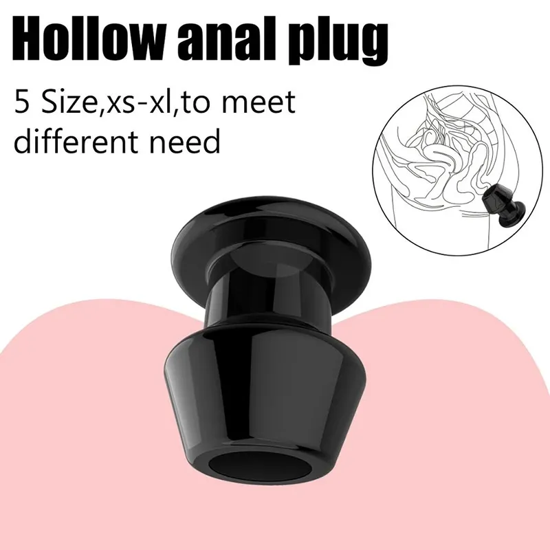 Creux avec bouchon lavement nettoyage dilatateur Anal 5 taille masturbateur lavage Gay sexy jouets énorme Buttplug Peep érotique