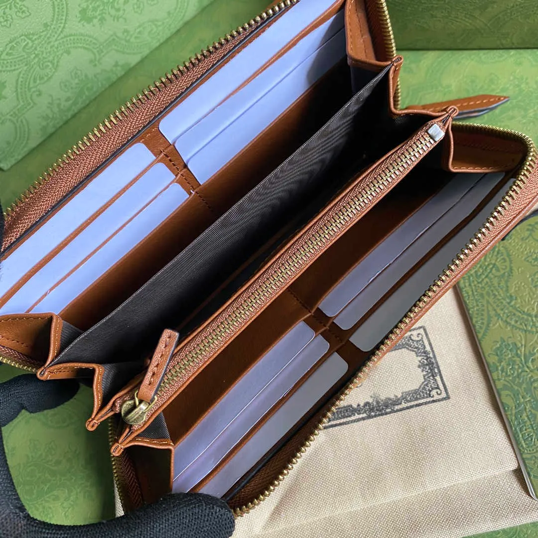Projektantka najwyższej jakości Diana Bamboo zippy portfel oryginalna skórzana torba na kartę kredytową moda czarna różowa dama długa pures270w