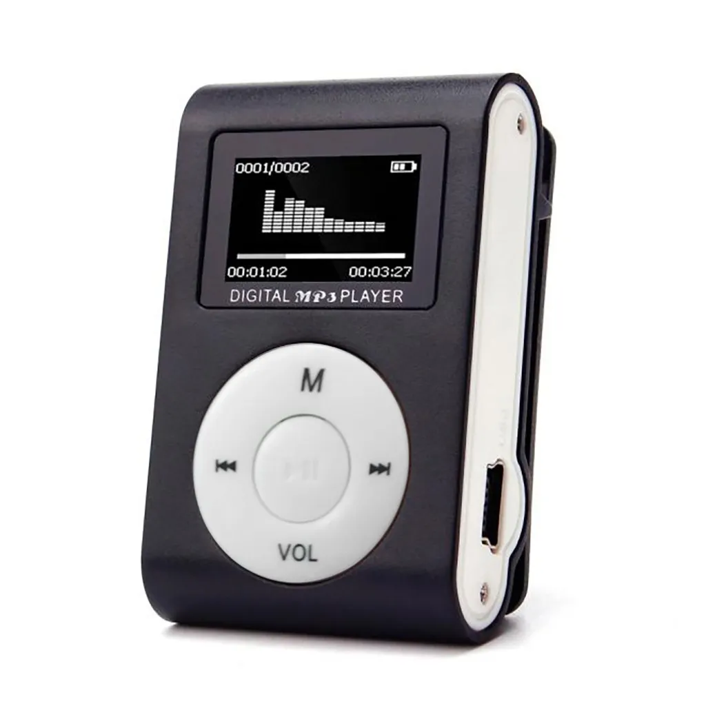 Mini lettore MP3 Clip USB Lettori musicali Supporto schermo LCD 32 GB Micro SD TF Card Lettore musicale sportivo Fashion Walkman