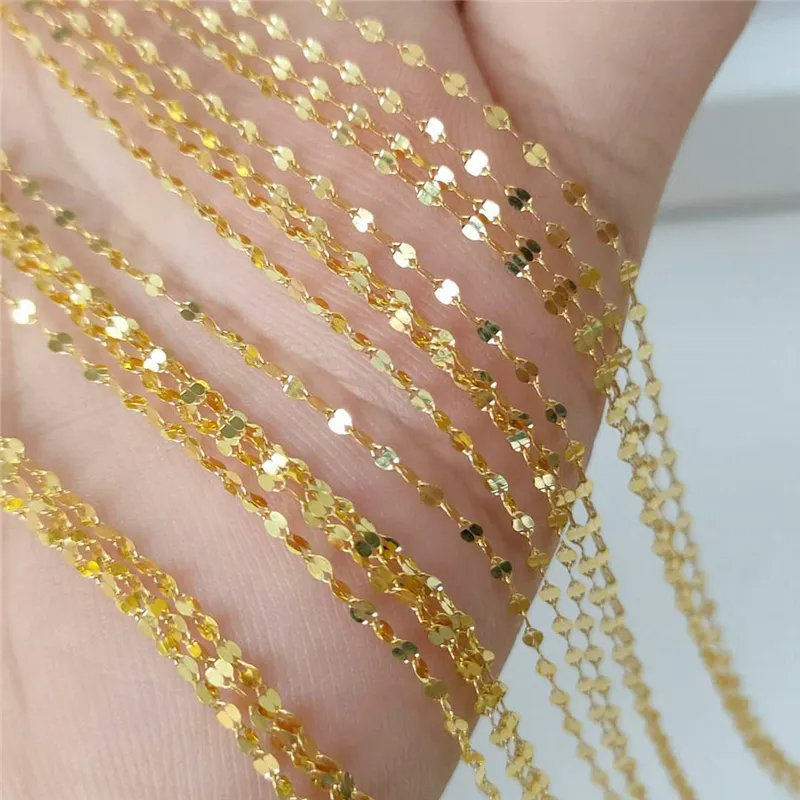 Yunli gerçek 18k altın takı kolye basit karo zinciri tasarımı saf Au750 kolye kadınlar için güzel hediye 220722 333f