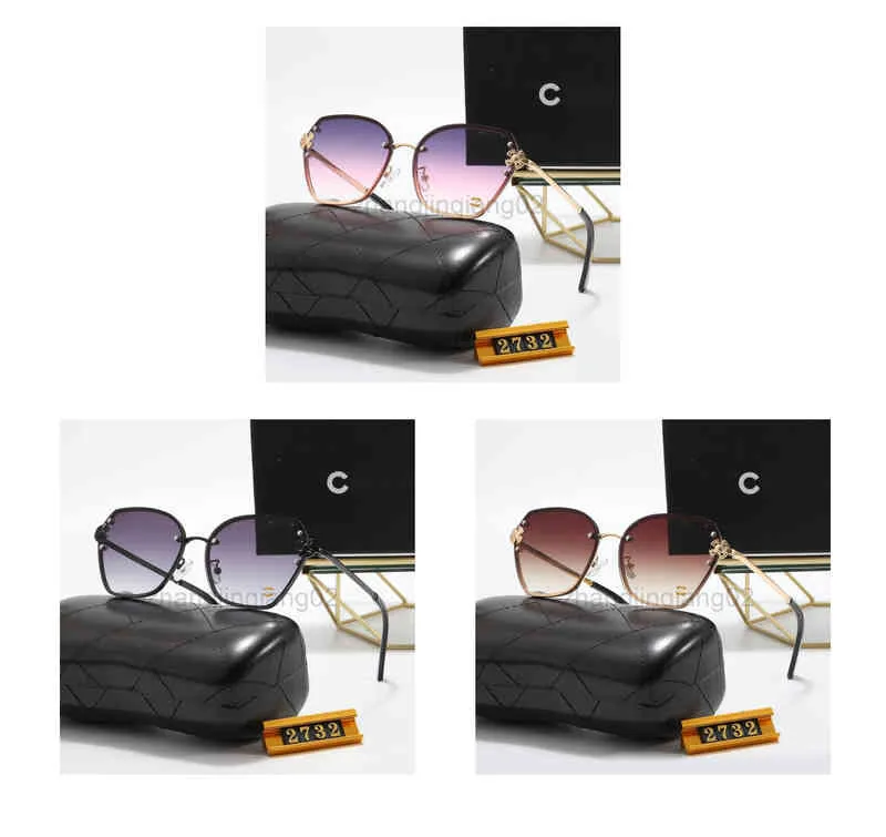 Designer Channel Sunglasses Cycle Luxurious Fashion Woman Mens Banquet Street Shooting New Oval Face Driving Vacation Summer Sungl269m