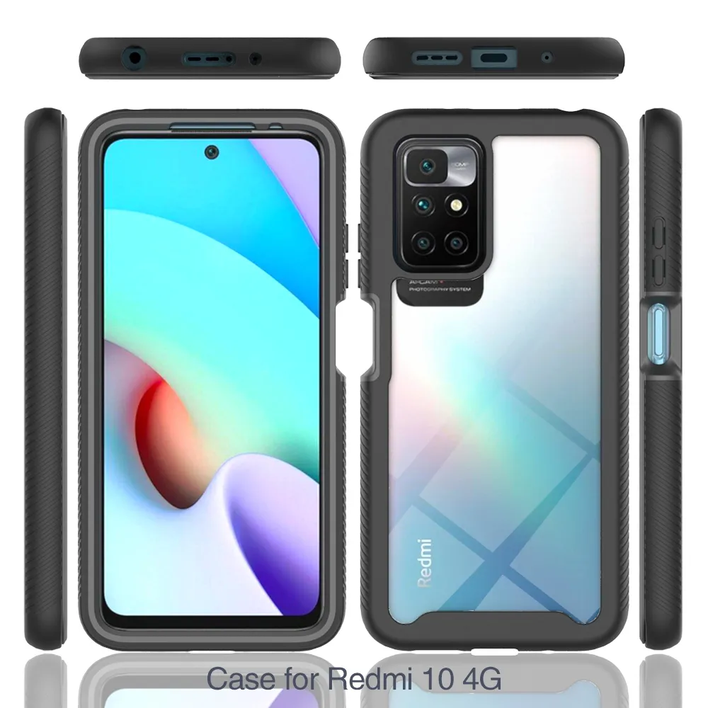 Casse d'antiurto irregolare hybrid Casi di armatura Xiaomi Redmi 10K40 Nota 10 Pro Mi 11 10T Poco M3 F3 Telaio soft Cover posteriore trasparente