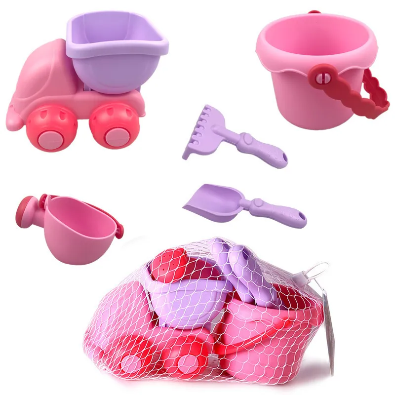 1 Conjunto de areia praia brinquedo balde pá de pá de rake kit de ferramentas para crianças ao ar livre meninas brinquedos 220715