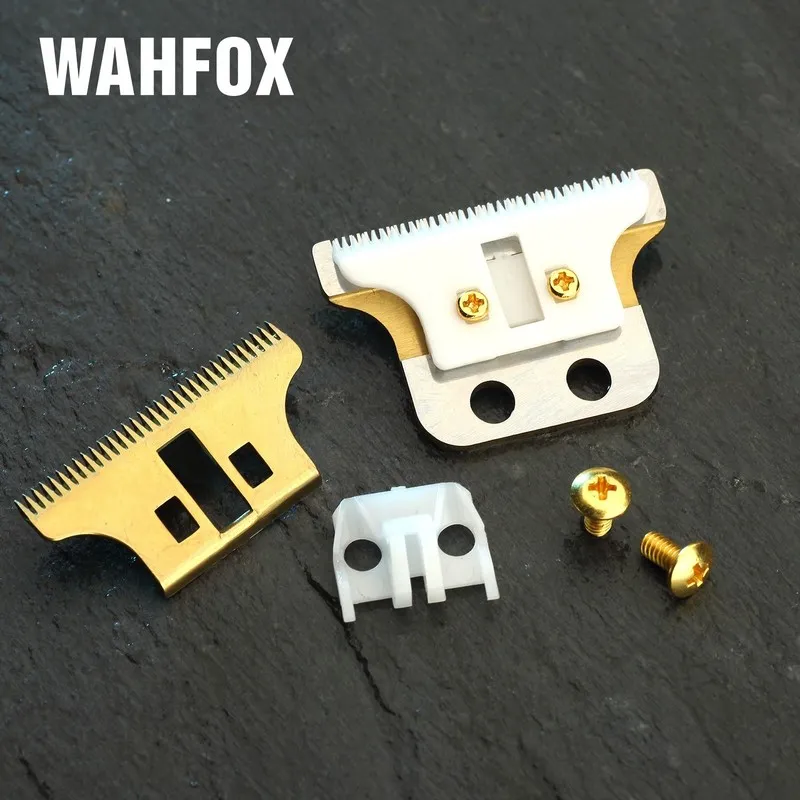 Wahfox Pro Barber Trimmer Detailer Blades för 8081 Professionell hårklippers ersättning Stål och keramiskt T -skär 220712