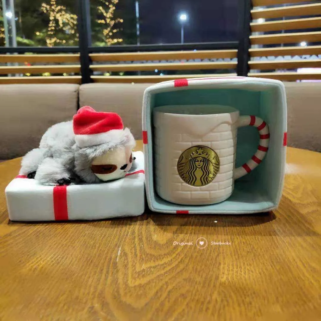 Starbucks 2020 cadeau de Noël Petit hérisson de Noël arbre de Noël Alpaca Snow House Kangdick Straw isolant Tasse