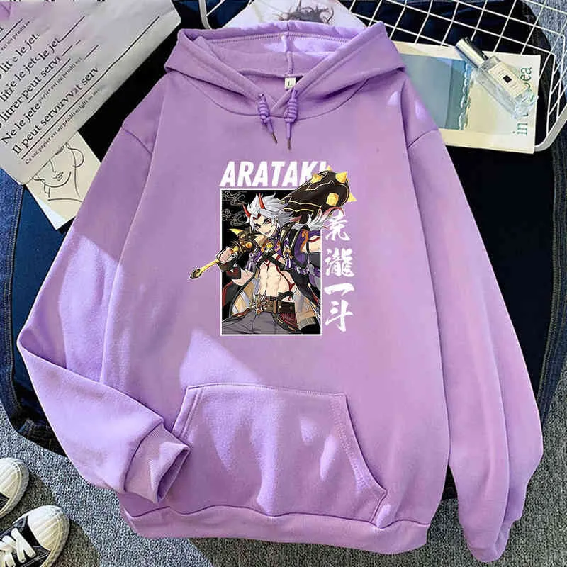 Nowy genshin Impact Hoodie Mężczyzna mody płaszcz anime arataki itto blumie dzieci