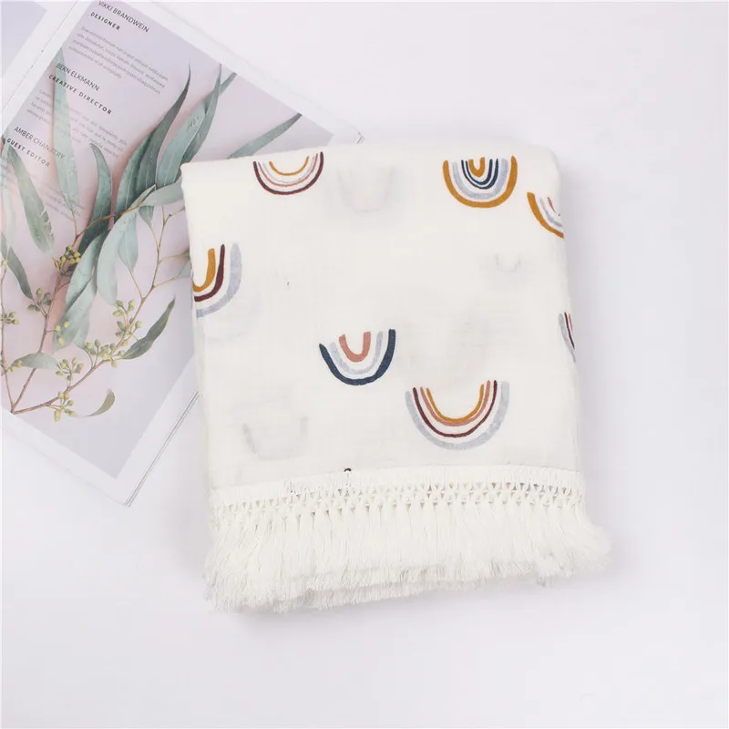 100% coton s born for Boys Girls Couvertures en mousseline Flower Print Bedding Quilt 220527