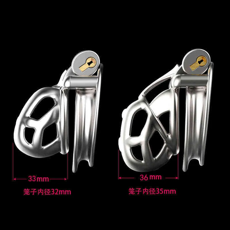 NXY Chastity Device 22 New Stainless Steel Cobra Lock Anello a doppio arco di sesta generazione Uomo Astinenza Comfort Anti Fuga 0416