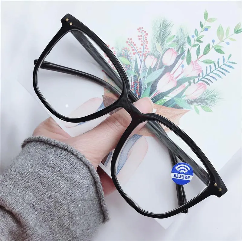 サングラスqutzzmnd retro men 's women' big frame anti blue light reading glassesファッション光学近視ブロッキングアイウェア2022233t