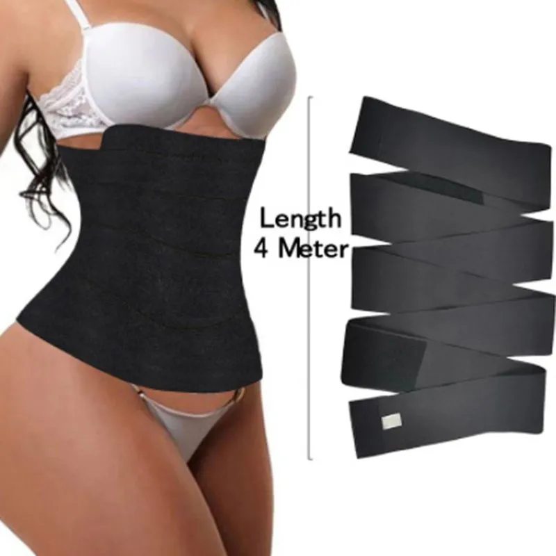 2m Taille Trainer Body Shaper Mannelijke Buik Reducer Bandage Wrap Afslanken Riem Tummy Controle Taille Trimmer Corset Buik Shapewear 220618