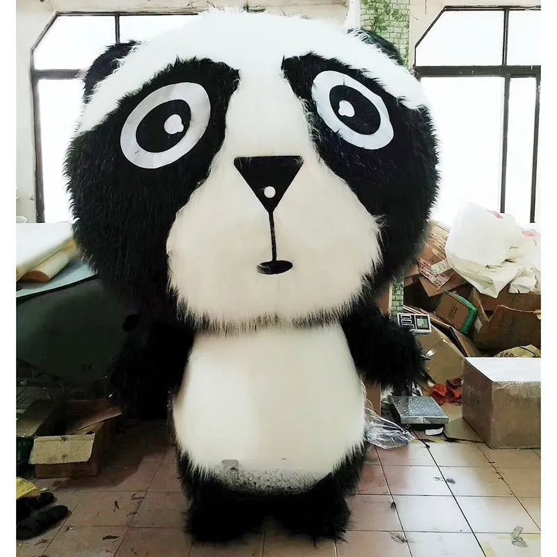 Costume da bambola della mascotte Abbigliamento gonfiabile Panda Abbigliamento bambole del fumetto Persone Animali che camminano Prestazioni Costume eventi su larga scala
