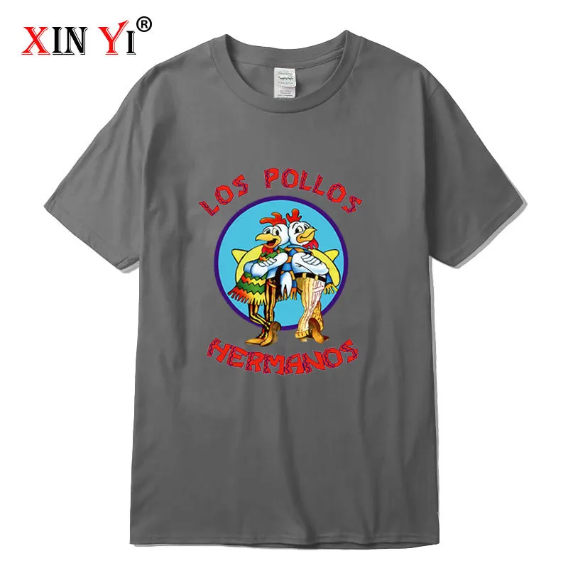 xin yi 남자 고품질 티셔츠 1000%면화 나쁜 로스 폴로스 닭 형제 인쇄 캐주얼 한 재미있는 Tshirt 남성 티 셔츠 220601