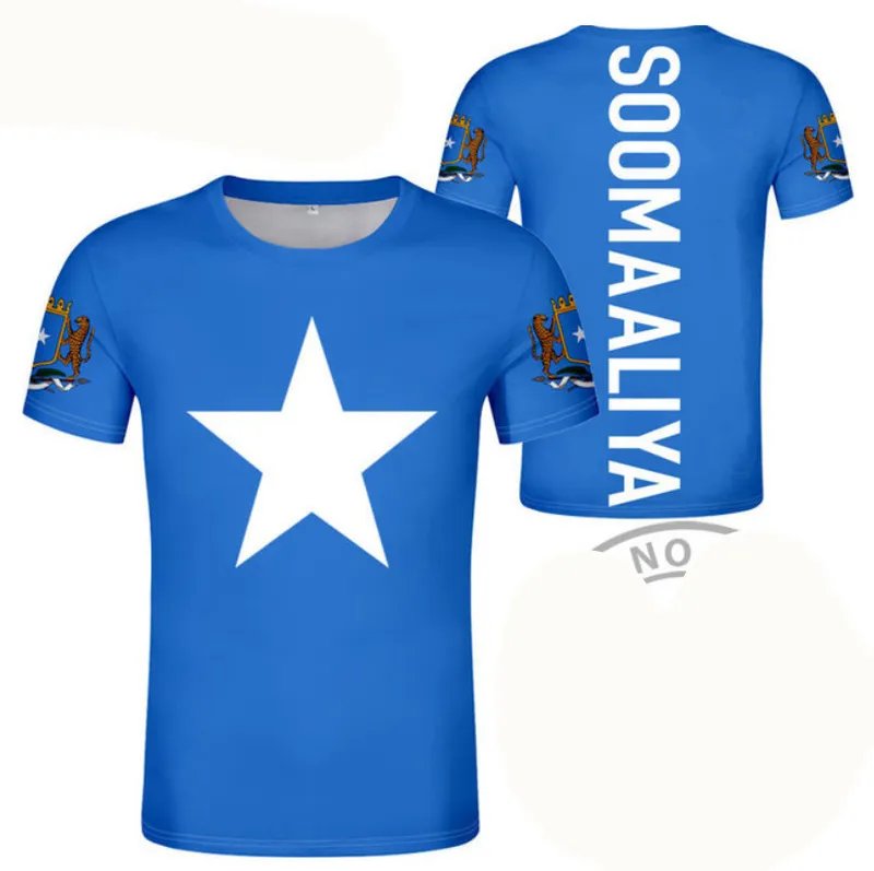SOMALIE t-shirt bricolage gratuit personnalisé p o nom numéro som T-shirt nation drapeau soomaaliya république fédérale somali imprimer texte vêtements 220616