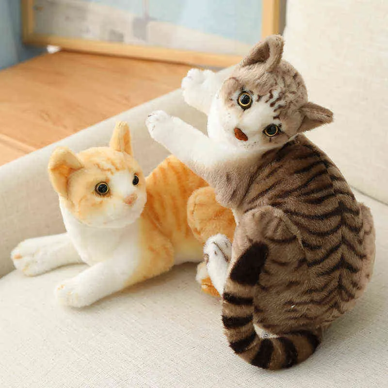 Pc Cm Cute Plush Siamese Cat Pillow Dolls Soft Cuddly Cushion Sofa Decor cartoon Toys For Children Kids J220704