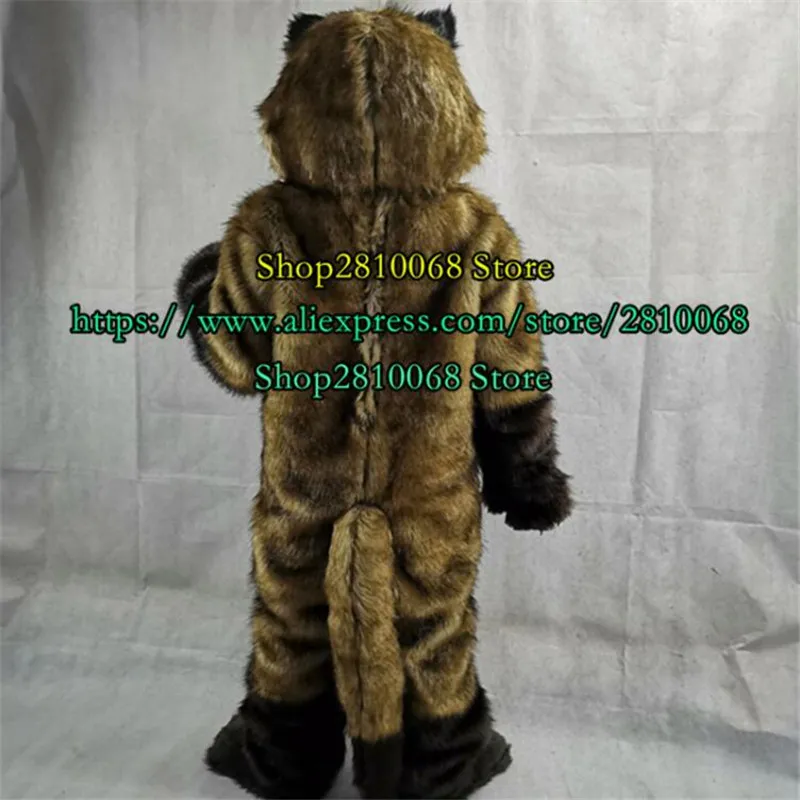 Costume de poupée de mascotte luxe long renard en peluche chien civette chat costume de mascotte publicité extérieure banquet de vacances costume de dessin animé 1034