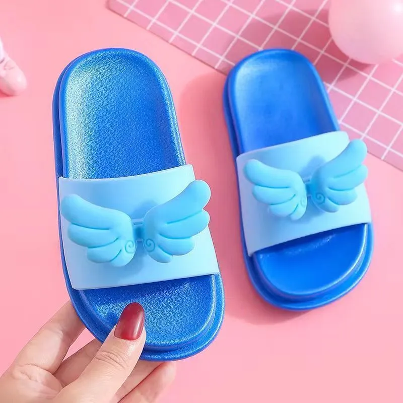 Summer Children Slippers Angel Kids Non-Slip Soft Sole Cartoon Bathroom Home Slippers Kids Beach Shoes Kids Kid Shoes 220426