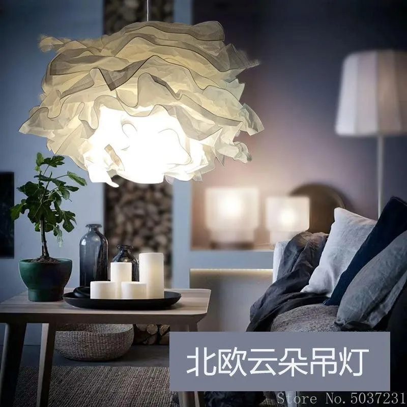 Pendelleuchten Nordic Papierblumenlampe Kreatives Haus Handgemacht DIY Hängendes Schlafzimmer Restaurant Glanz Innenbeleuchtungskörper E27Pe270s