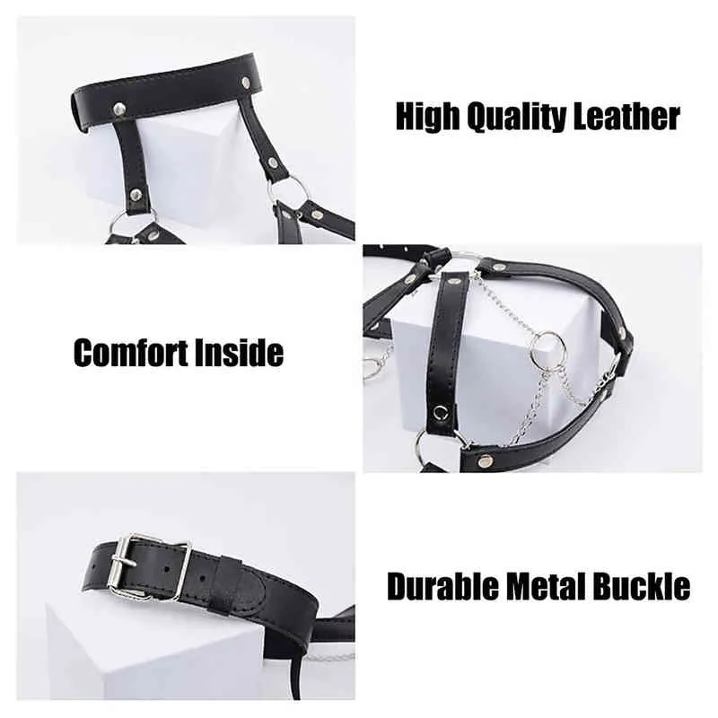 Nxy Bondage Sex Products Leather Clothes Pants Suit Bdsm Clothing Restraints Harness Aldult Flirting Erotic Straps Toy for Women 24987847