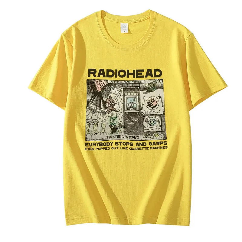 Radiohead T Shirt Men mode Summer Cotton Tshirts Kids Hip Hop Tops Arctic Monkeys Tees Women Tops Rock Boy Camisetas Hombre 220608