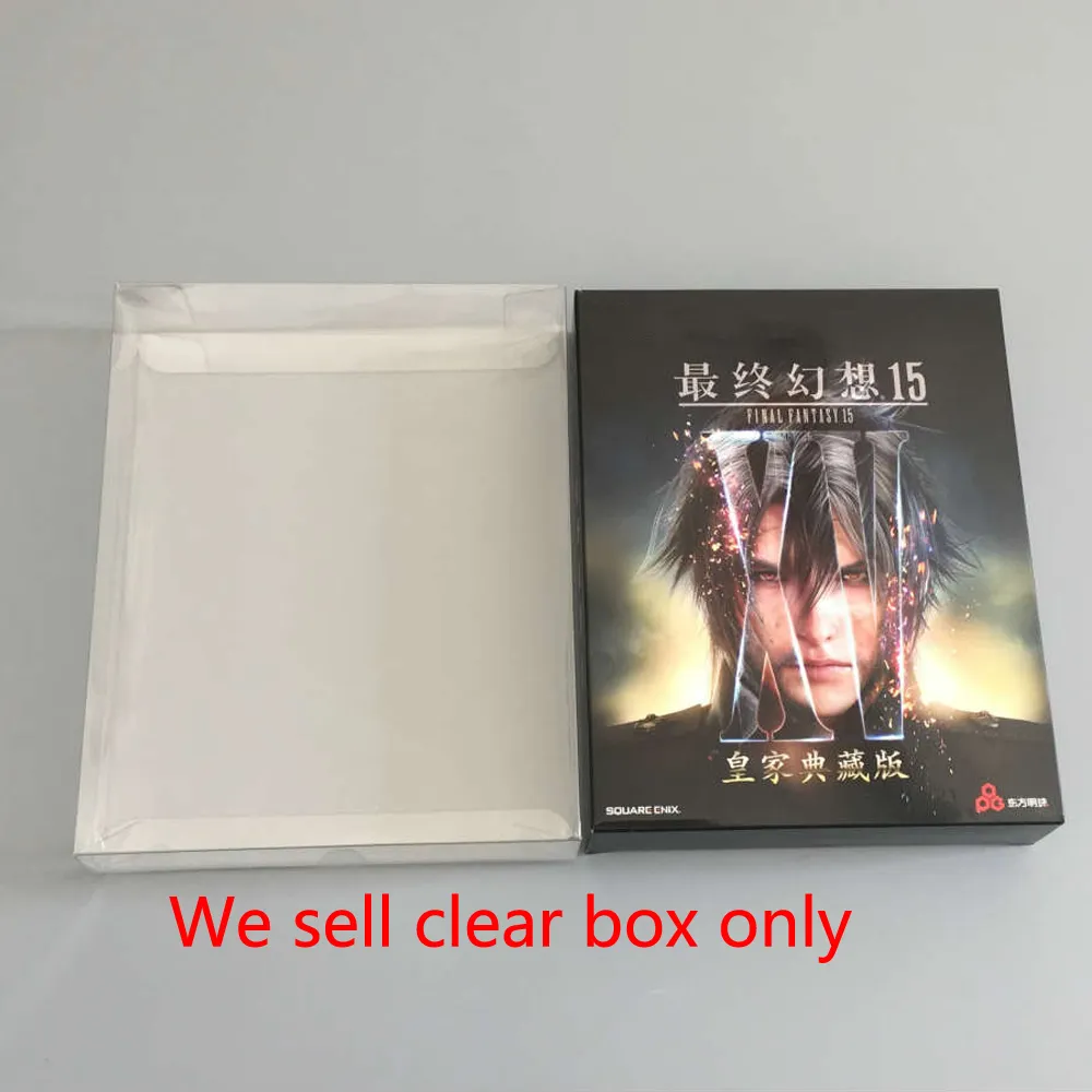 Caja de exhibición transparente PET para PS4 Final Fantasy 15 caja de colección de almacenamiento de juegos