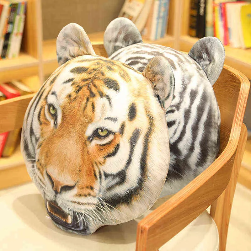 Ano novo mascote travesseiro de travesseiro de vida tigre macia brinquedos cheios de desenhos animados para crianças meninos presentes de natal j220704