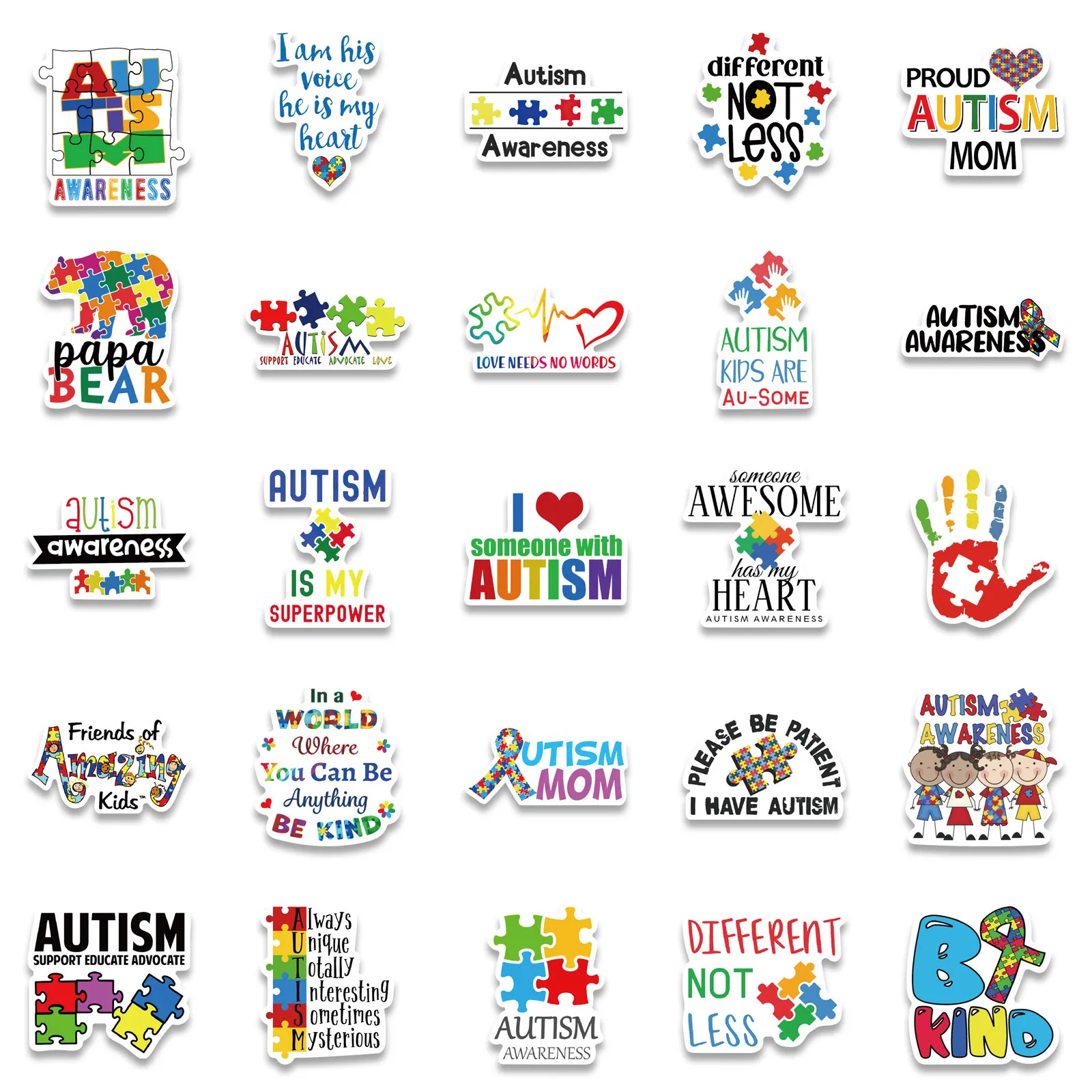 Neue Sexy Fürsorgliche Autismus Awareness Cartoon Aufkleber Aufkleber DIY Wasserdichte Gepäck Skateboard Laptop Telefon Graffiti Aufkleber Kind Spielzeug