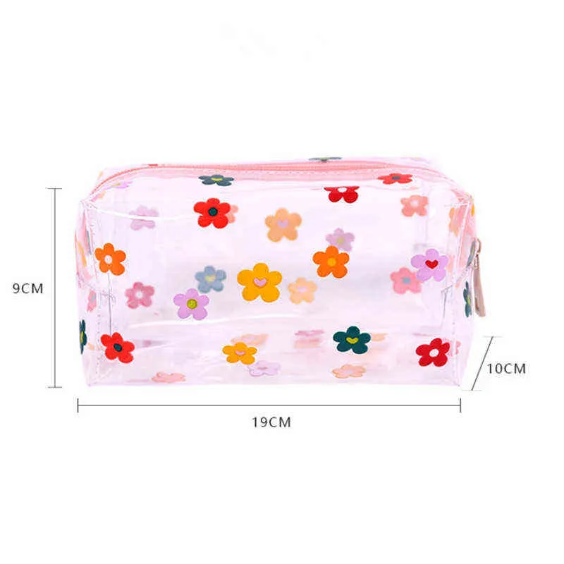 HBP Cosmetic Bags Cases Purdored Girl Clear Cosmetic Bag Pvc Transparent Makeup Bag for Women Waterproof Zipper Beauty Case Travel Toiletry Bags 220825